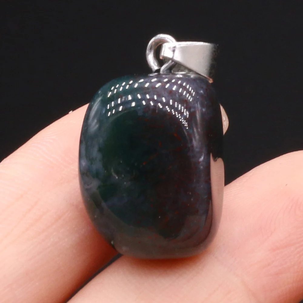 Natural Semi-precious Stone Pendant Irregular Cherry Blossom Agate for DIY Jewelry Making Necklace Size15x20-18x25