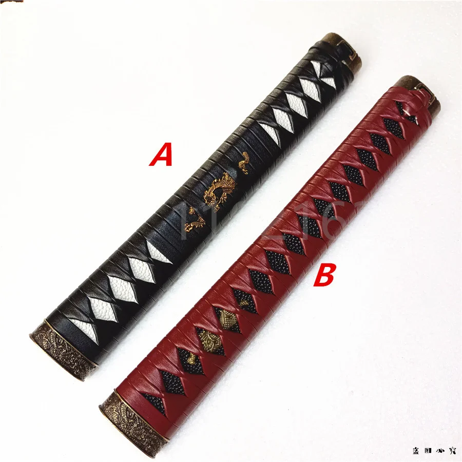 Exquisite Katana Handle Tsuka Alloy Fuchi Kashira Menuki Apply To Japanese Samurai Real Sword Fittings Parts Leather Ito Rope