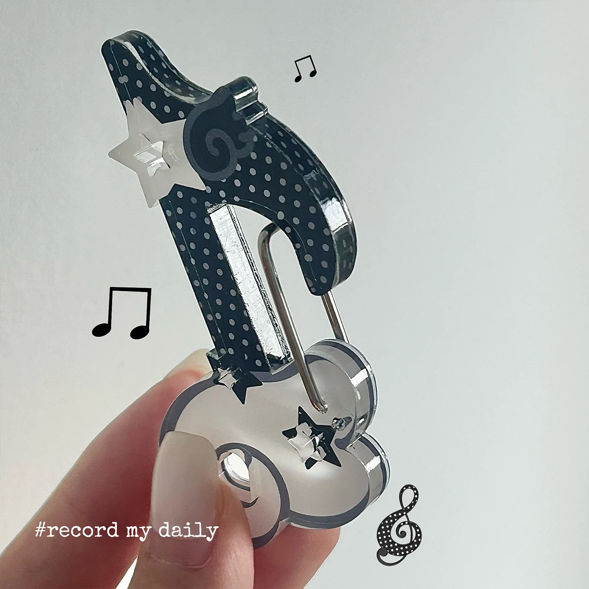 WAKAWAKA Kawaii Akrilik Pesona Carabiner Scrapbook Ita Tas Dekorasi Aksesoris Gantungan Kunci Gaya Korea