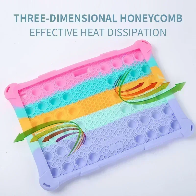 어린이 iPad 태블릿 케이스, 10.2 7 8 9 세대, Pro11 Air4 5 소프트 스탠드 팝 장난감 케이스, iPad 9.7 2017 2018 mini3 4 5 Funda