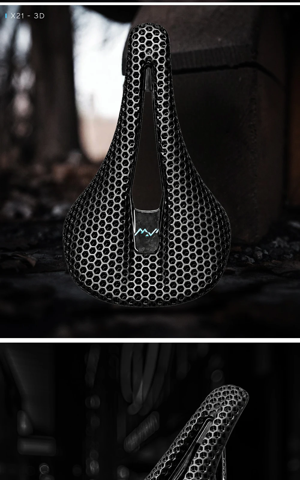 RYET Carbon 3D Gedruckt Fahrrad Sattel 140mm Ultraleicht Rennrad MTB Racing Sättel Fahrrad Sitz Teile Kissen Radfahren Fahrrad Zubehör – Detail 14