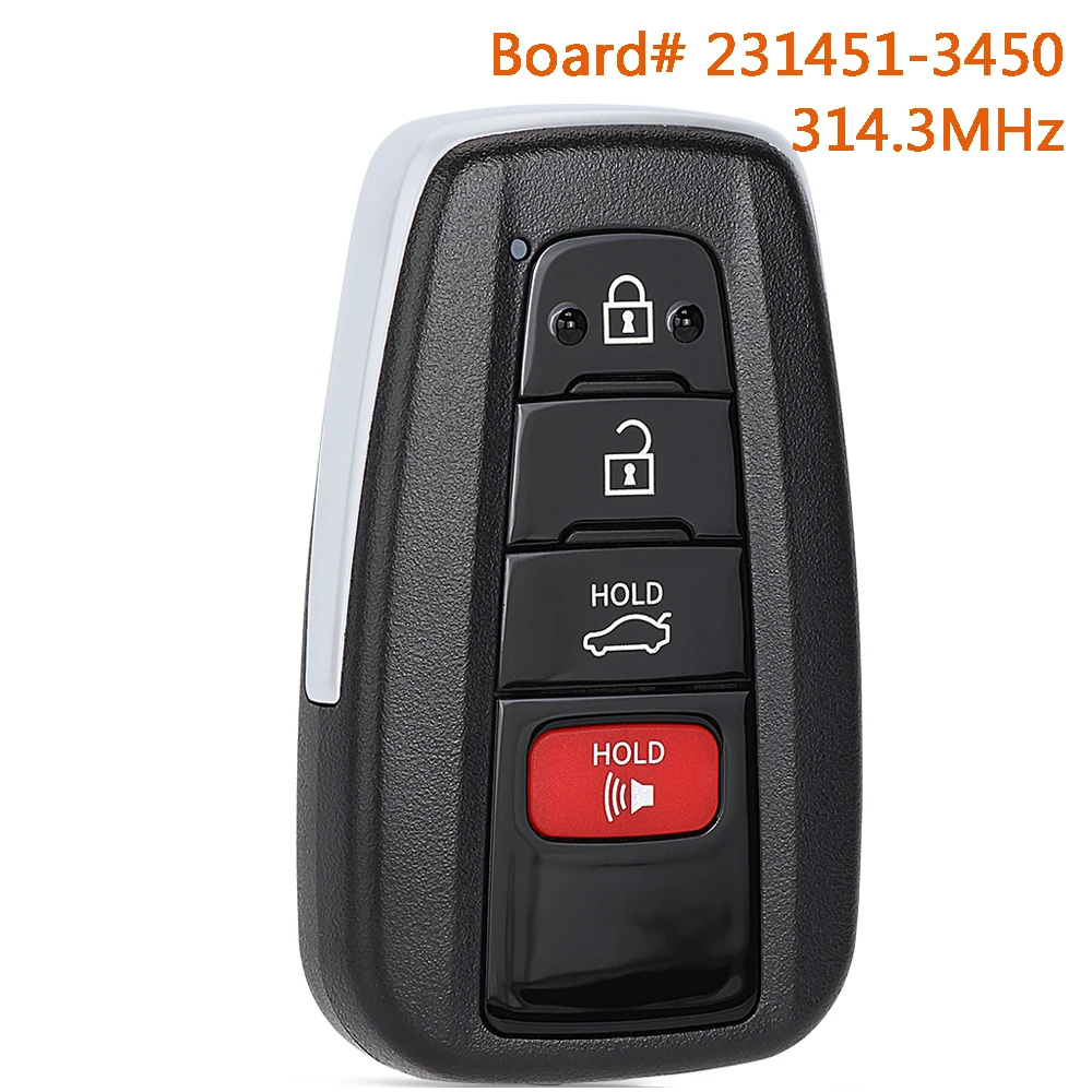 

KEYECU 231451-3450 314.3MHz Smart Remote Key Fob for Toyota Camry 2018 2019 2020 2021 2022 2023 HYQ14FLA