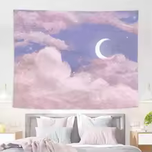 Pink Moon Tapestry