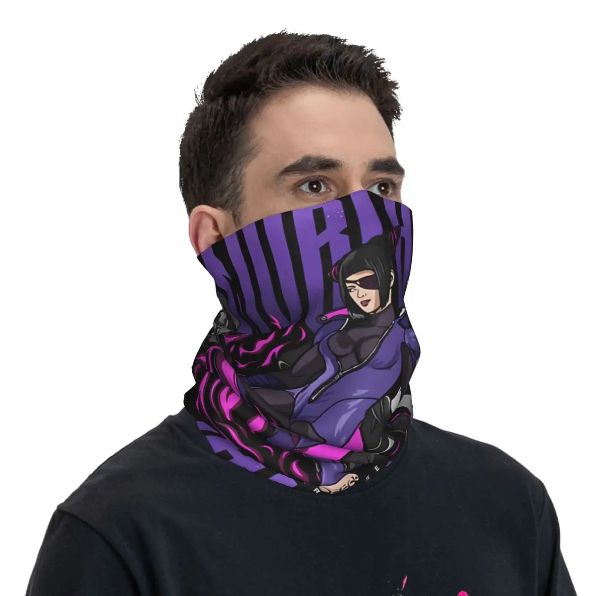 Juri Bandana Neck Gaiter Motorcycle Club S-Street Fighter 6 Face Mask Multi-use Balaclava Cycling Unisex Adult Washable