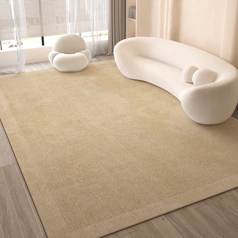 VIKAMA Beige Diagonal Stripe Concentric Corner Rug Soft Flannel Non Slip Washable Carpet for Living Room Bedroom Modern Decor