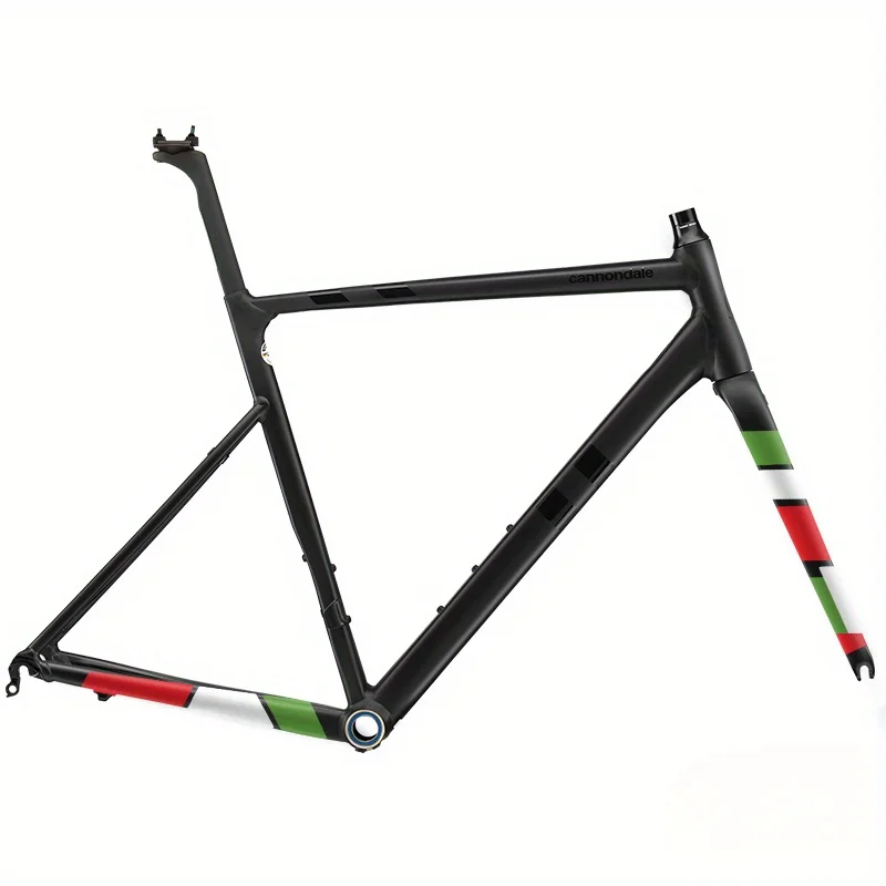 ملصق دراجة الطريق سيارة الشوكة الأمامية والخلفية ثلاثة ألوان ملصق مزخرفة ألياف الكربون الجبهة شوكة دراجة تغيير لون ملصق #5