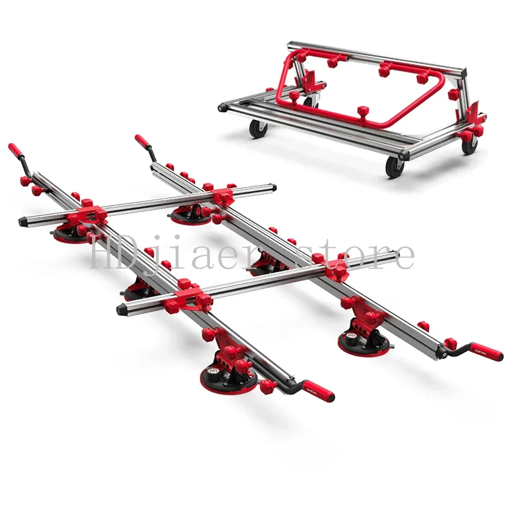Large Format Tile Slab Carry System Porcelain Ceramic Handling Lifter Tool with Transport Cart