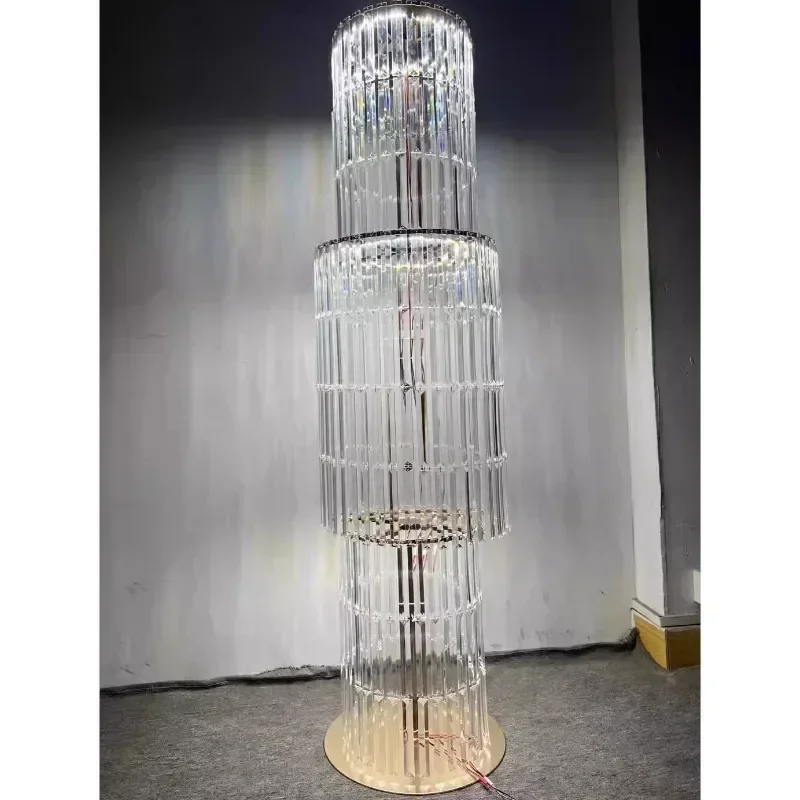 Wedding Road iron crystal tower Korean acrylic crystal hotel wedding hall stage ornament