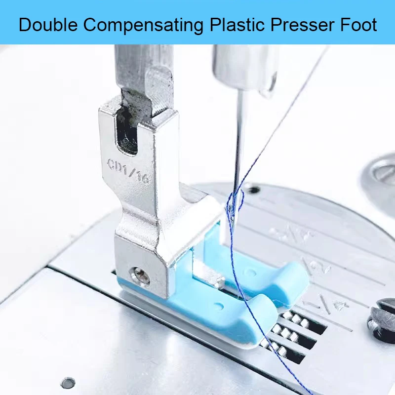 New! 1PC CD1/32'' 1/16'' Industrial Sewing Machine Plastic Double Compensating Presser Foot Industrial Lockstitch Standard Foot