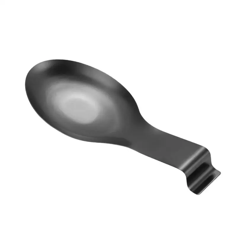 Fish Shape Stainless Steel Spoon Rest Thickened Cooking Spoon Buffet Clip Turner Tray Hotel Restaurant Kitchen Utensil Holder