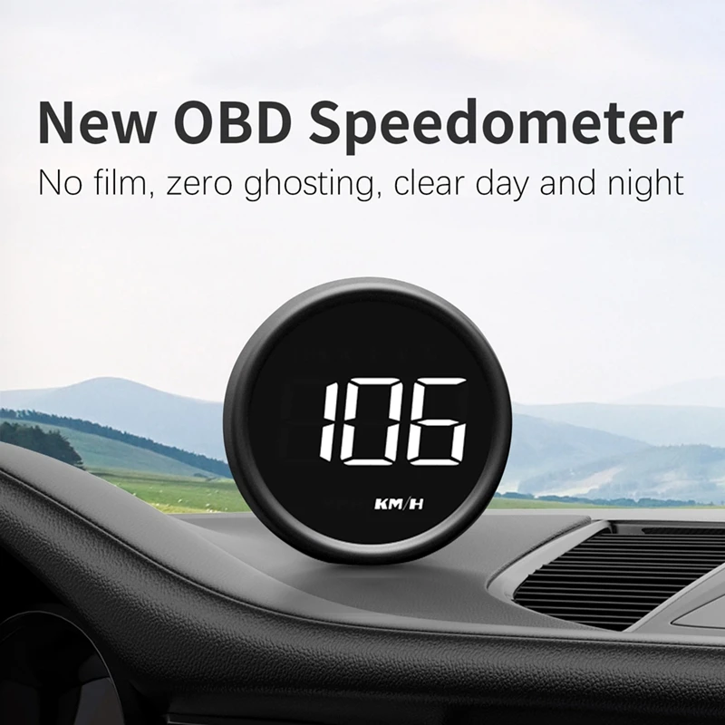 HUD B1 OBD Projector Screen Head Up Display Overspeed Alarm RPM Voltmeter Water Temperature Gauge Digital LCD Panel