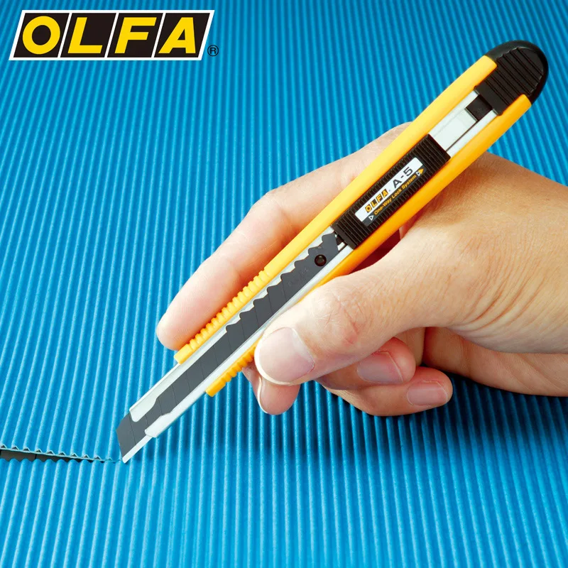 OLFA A-1 A-2 A-3 A-5 9mm Standard Duty Cutter Knife Utility Rubber Grip Utility Knife Vinyl Film Cutter Made In Japan