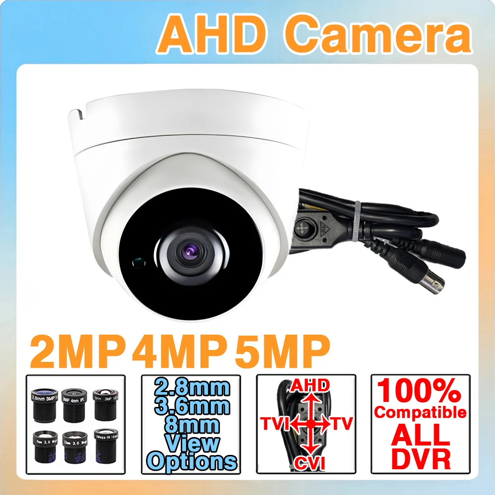 ALL DVR Compatible CVBS/TVI/CVI AHD Dome Camera 4in1 1080P 4MP 5MP 4K Ultra HD Mini Indoor Security Camera Home Safety OSD Menu