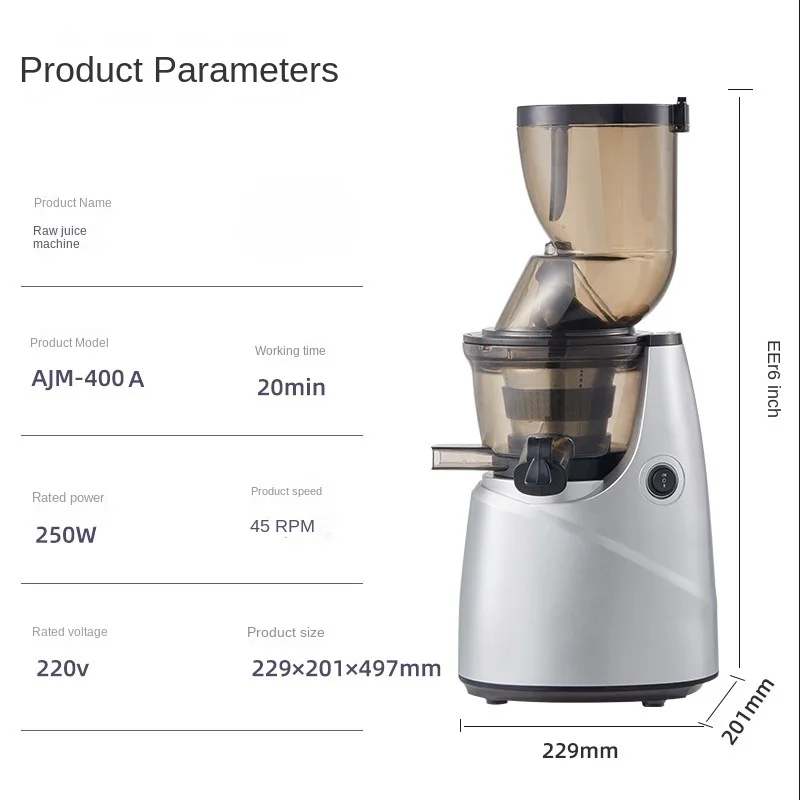 

- Multifunctional oversized original juice machine, juicer, slow household without knife head juicer, fried fruit machine