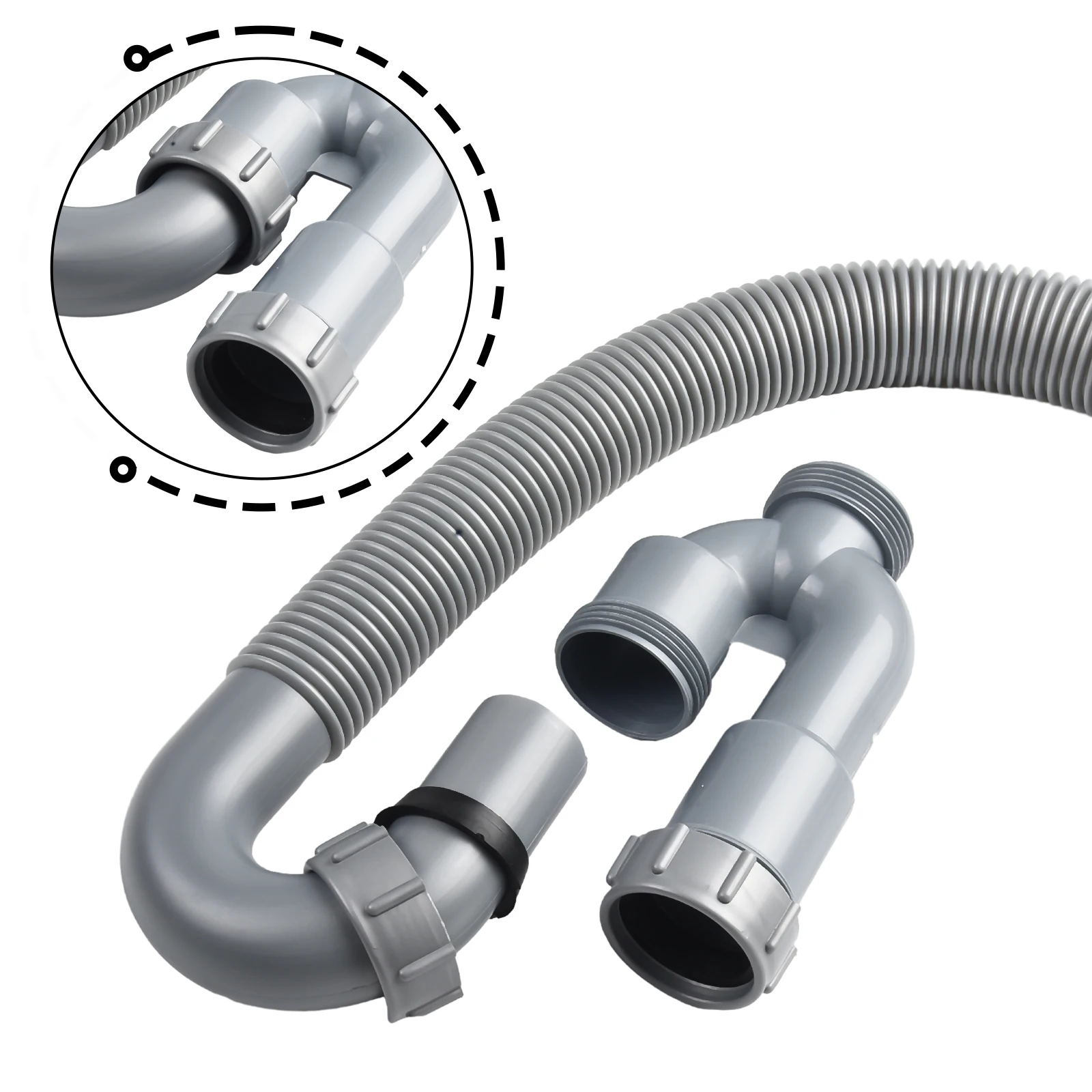 

Arbitrary Bending Drain Pipe Washbasin Sink Bending Installation Retractable Sink U Shaped Washbasin Elasticity Sewer