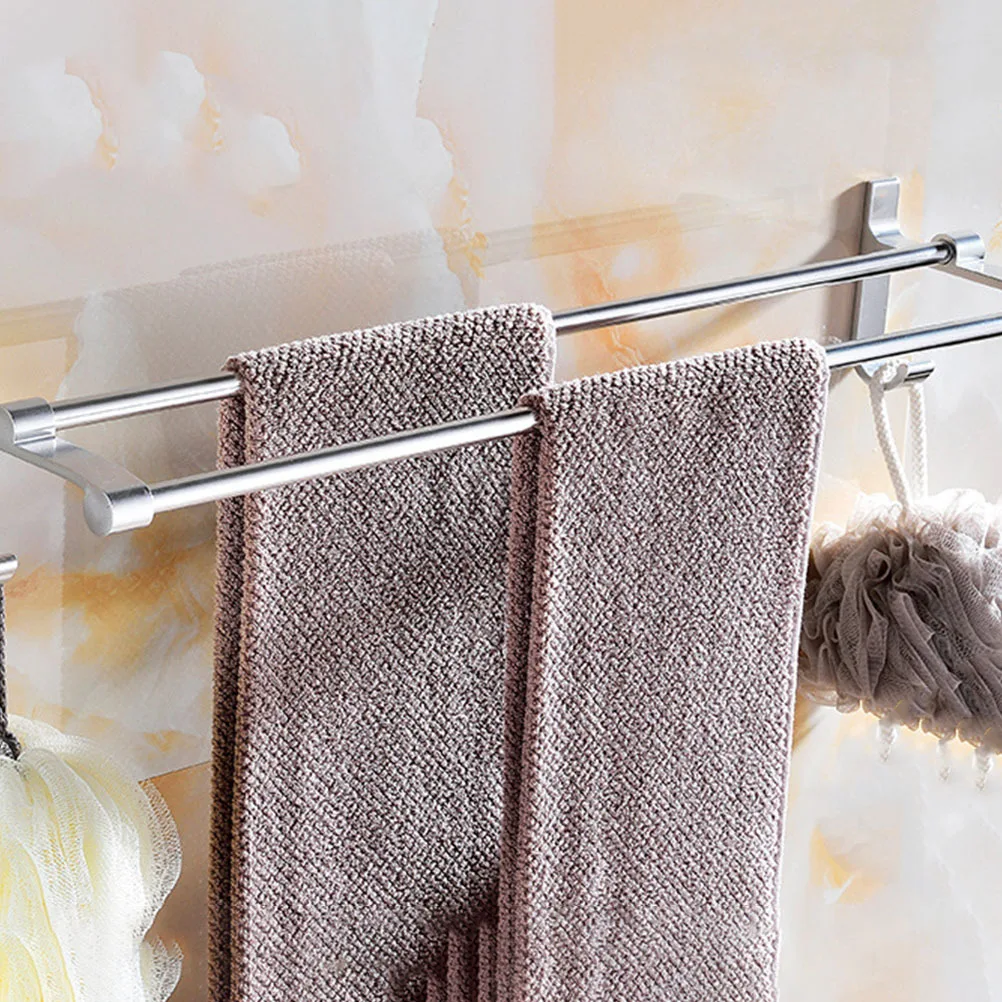 

Towel Hanger Aluminium Space Aluminum Bathroom Towel Shelf Adjustable Bar Ventilation Bathroom Shelf Hanging Storage Rack