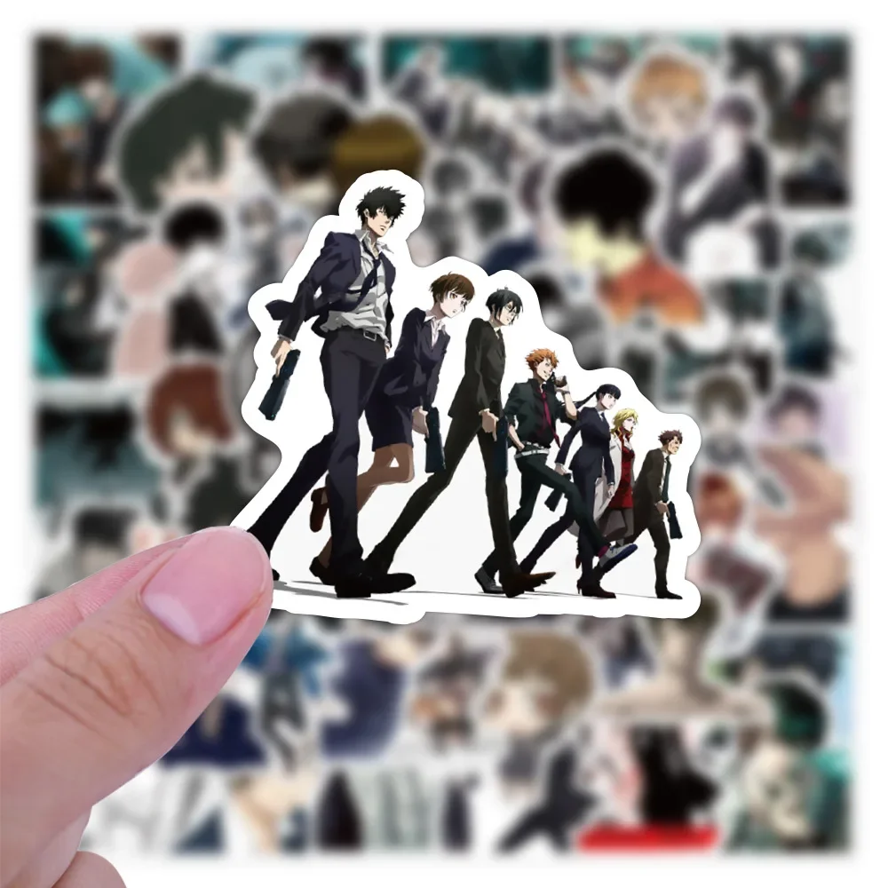 10/50pcs/bag Anime Cartoon Psycho-Pass Stickers For Cars Computers Water cups Children's toys Decal Luggage Car Skateboards