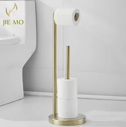 Floor-to-ceiling toilet brush stainless steel bathroom stand toilet paper holder roll paper holder toilet brush holder