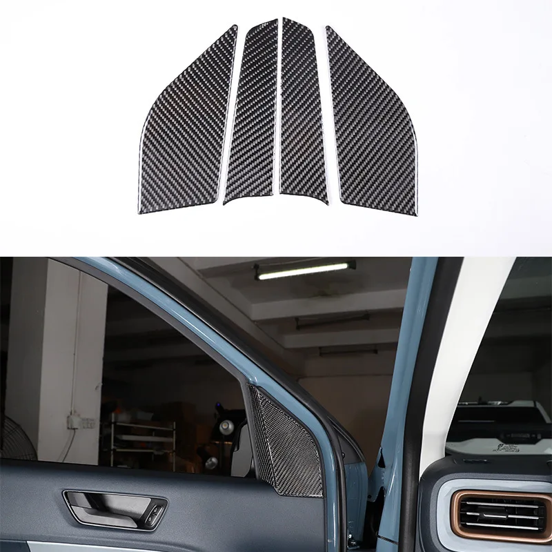 

Inner A-pillar Decorative Stickers, For 22 Ford Maverick Soft Carbon Fiber