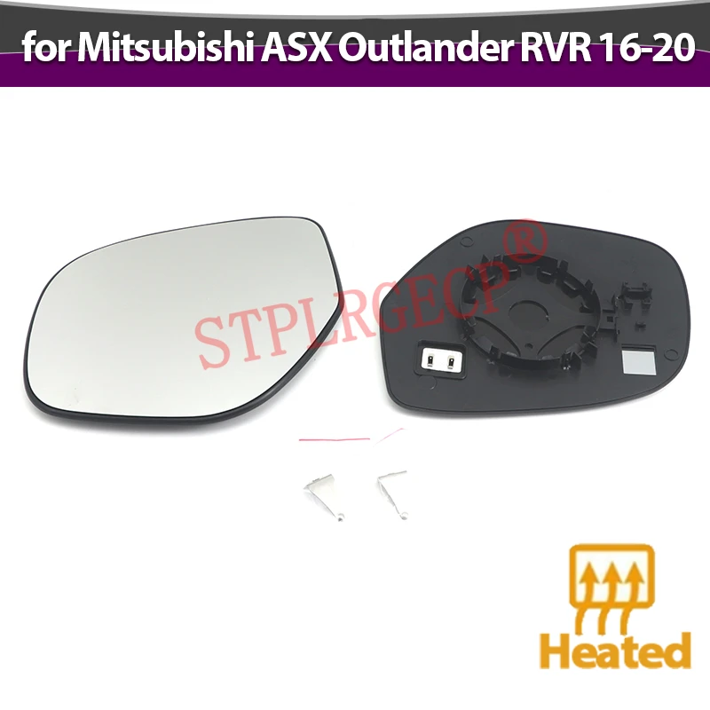 Exterior Side Power Heated Replacement Mirrors Reflective Lens Mirror Glass Parts for Mitsubishi ASX Outlander RVR 16-20