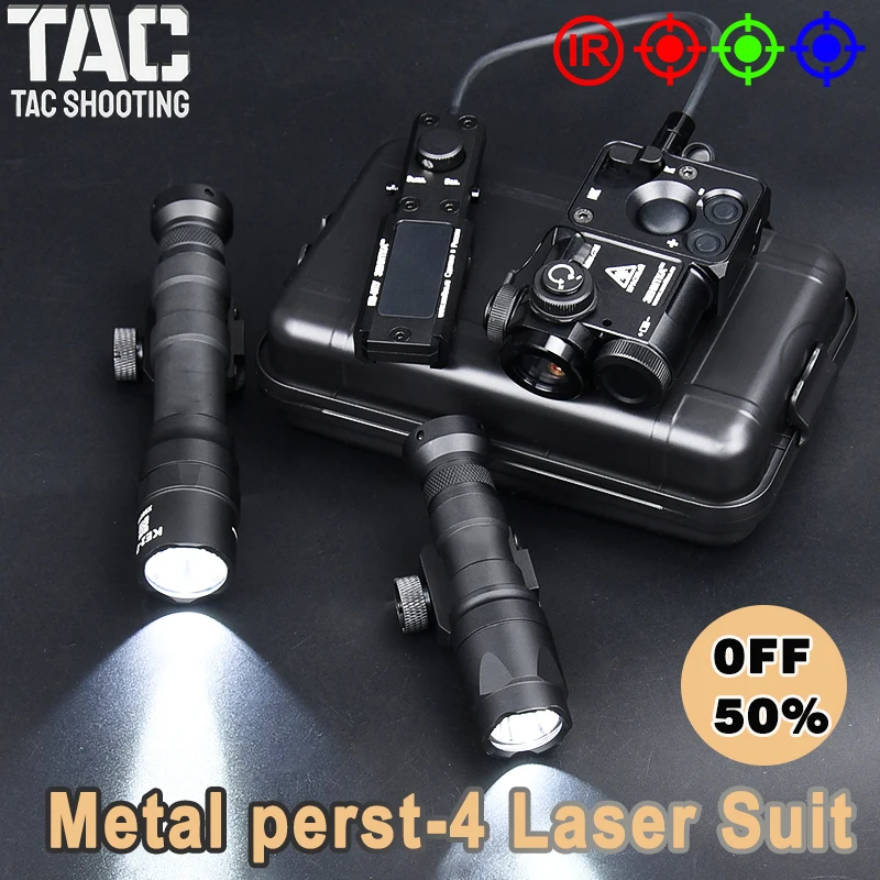 

Tactical Airsoft Hight Power Strobe Perst-4 Red Green Blue IR Laser Pointer M600DF M300A Flashlight Hunting Weapon Scout Light