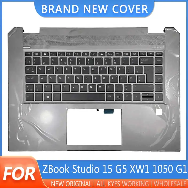 New Laptop Case For ZBook Studio 15 G5 XW1 1050 G1 Palmrest Upper Case C Cover Shell With UK Backlit Keyboard