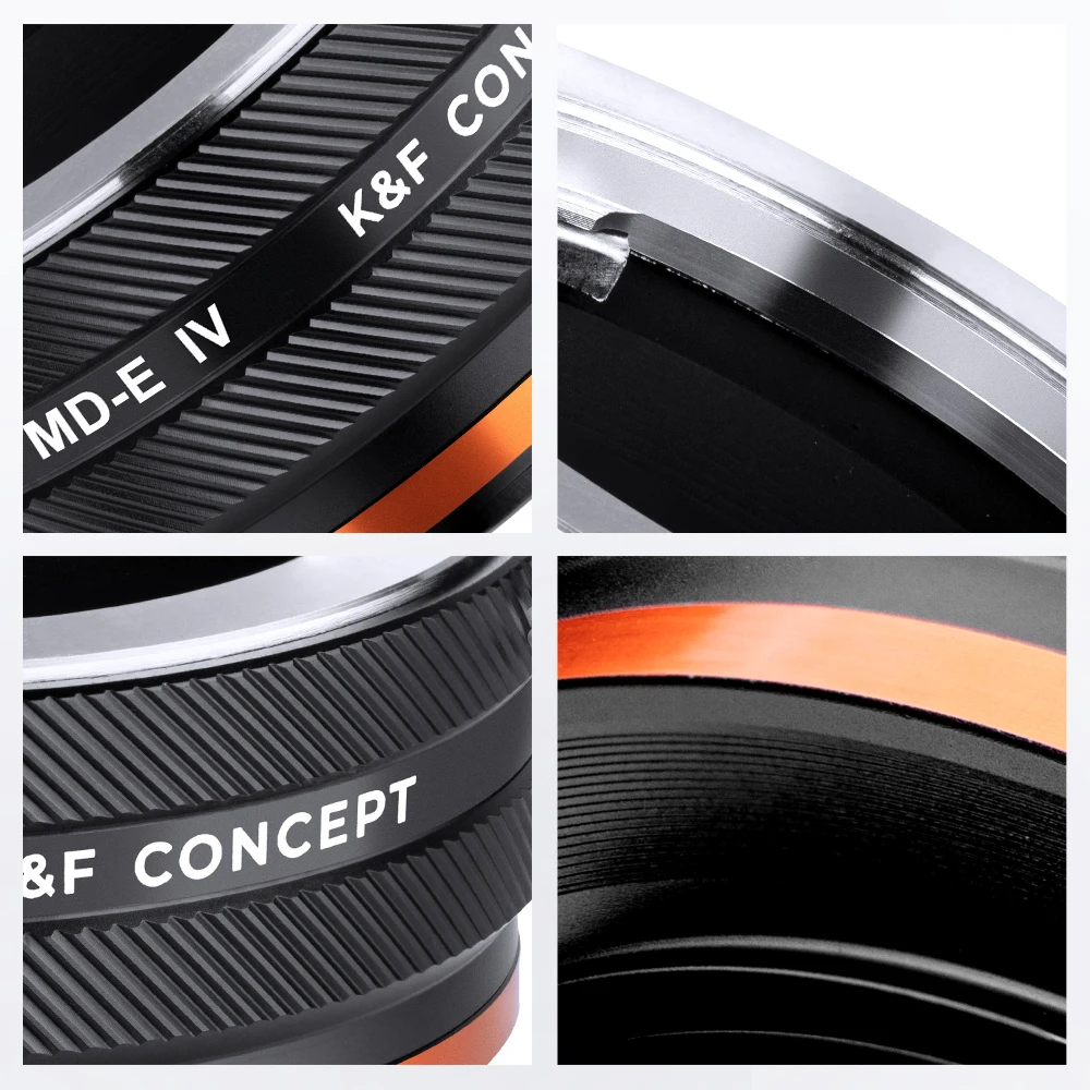 K&F Concept MD-E IV PRO Minolta MD Mount Lens to Sony E FE Mount Camera Adapter Ring for Sony A3500 A5100 A6400 A6500 A7R A7S