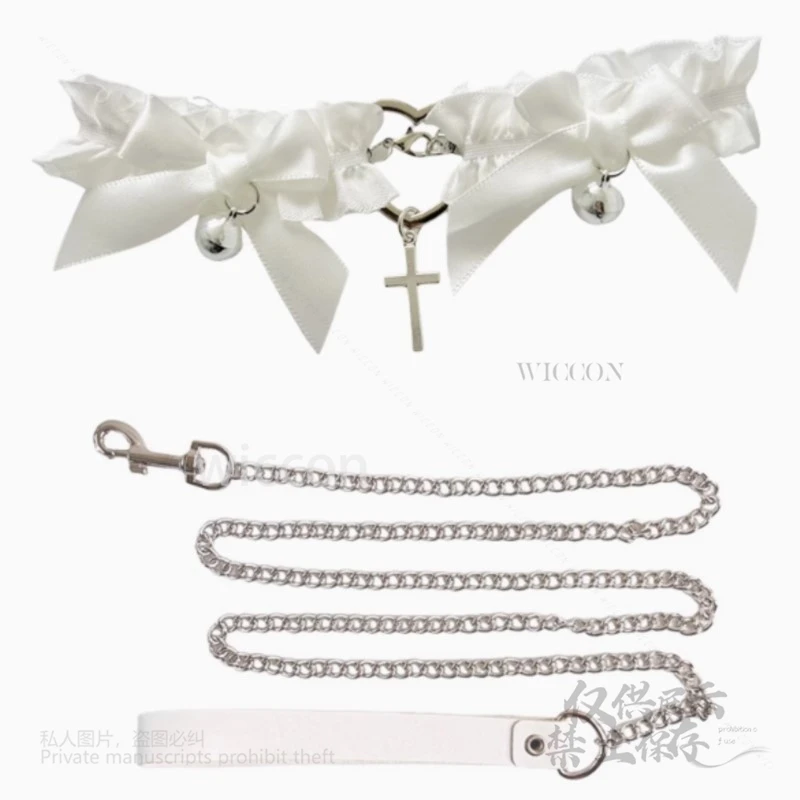 Y2K Jirai Kei Lace Choker Lolita-Style Pearl Rhinestone Lolita Sweet Pearl Necklace Sexy Heart Women Girl Accessory Chain Gothic