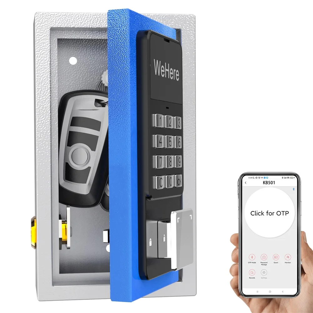 WeHere APP teléfono Control remoto contraseña inteligente llave electrónica caja de seguridad almacenamiento para seguridad al aire libre apartamento gestión de Hotel