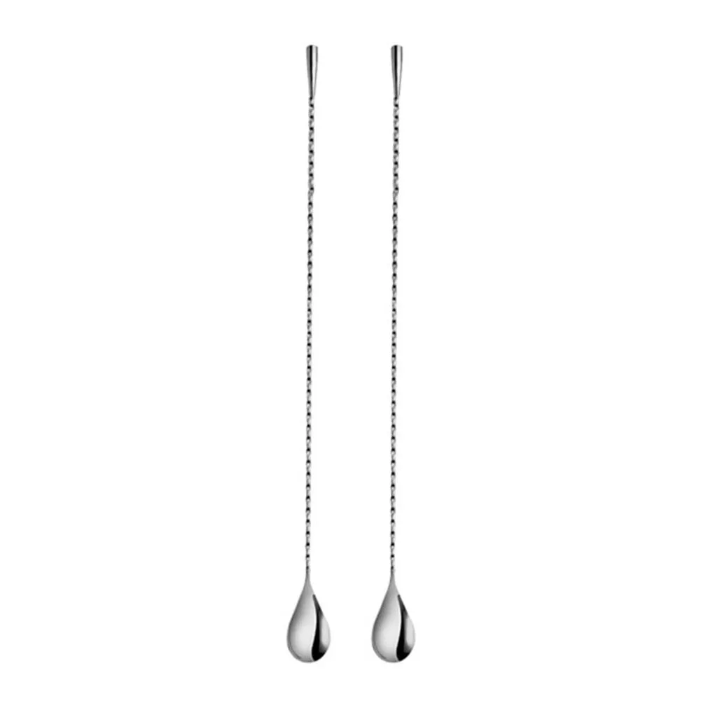 2* Mixing Spoon And Easy To Use Stainless Steel Total Length 30/40 Cm Cocktail Mixing Stirrers Shaker Tall Cups