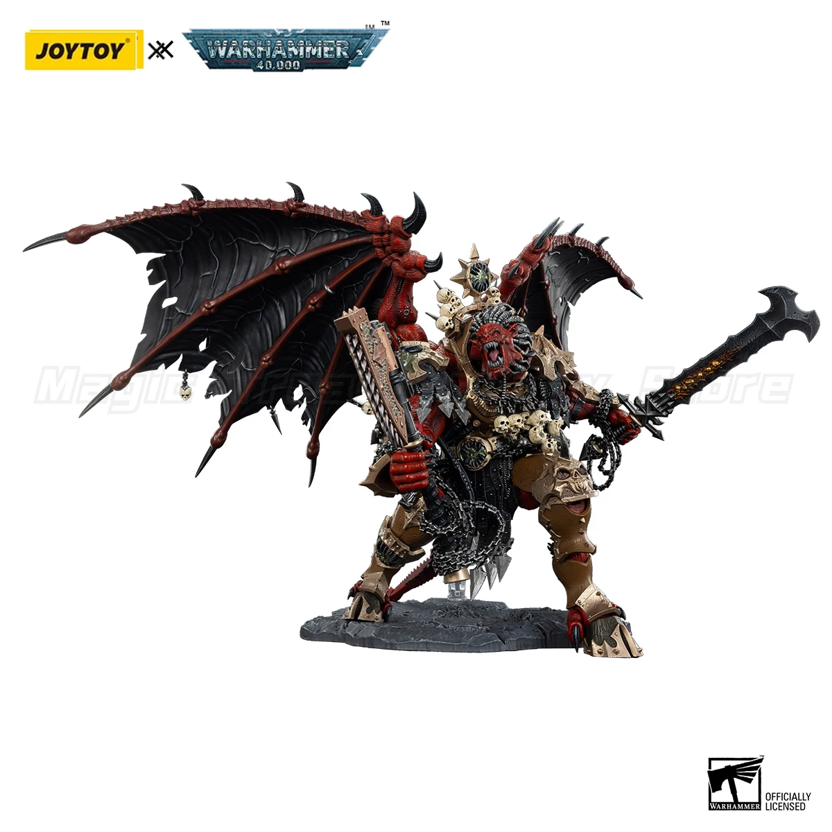 【متوفر】JOYTOY 1/18 لعبة مجسمة Warhammer 40K World Eaters Angron Daemon Primarch of Khorne #6