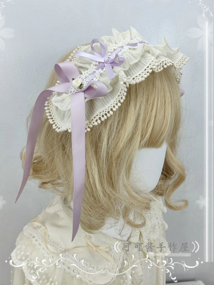 Fermaglio per capelli Lolita fatto a mano fermaglio per capelli Lolita piccolo nastro Gadget stile balletto accessori per capelli All-Match