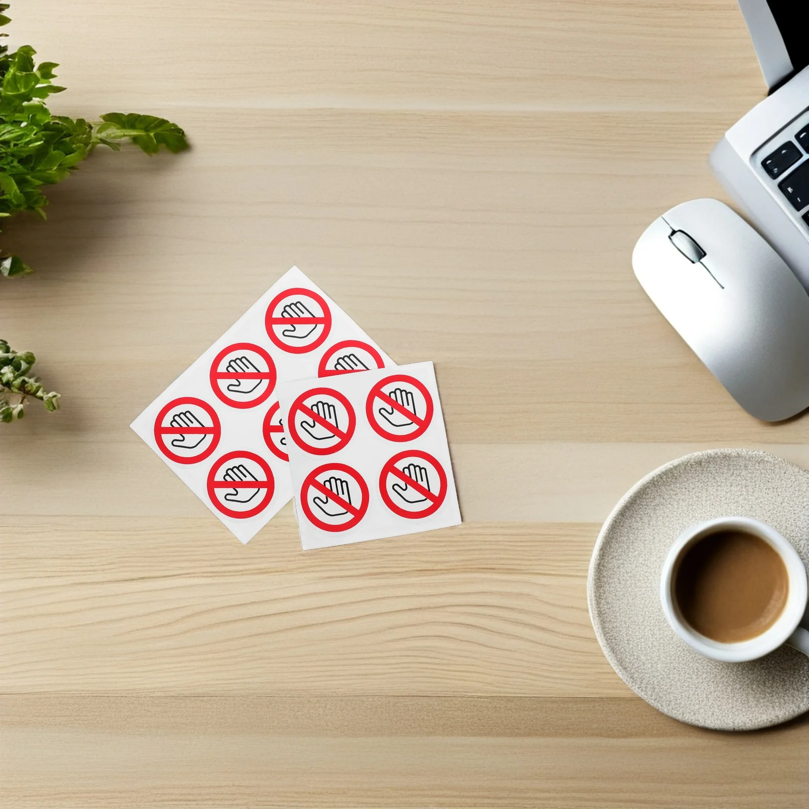 

10 Pcs Do Not Touch Warning Signs Machine Decals Instrument Don't Label Stickers