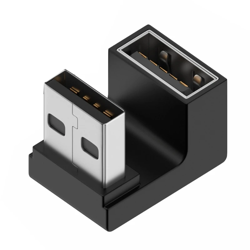 90 stopni USB 3.0 męski na żeński prawy przystawka kątowa Adapter USB w górę łokieć Adapter 10Gbps do laptopa złącze PC Converte