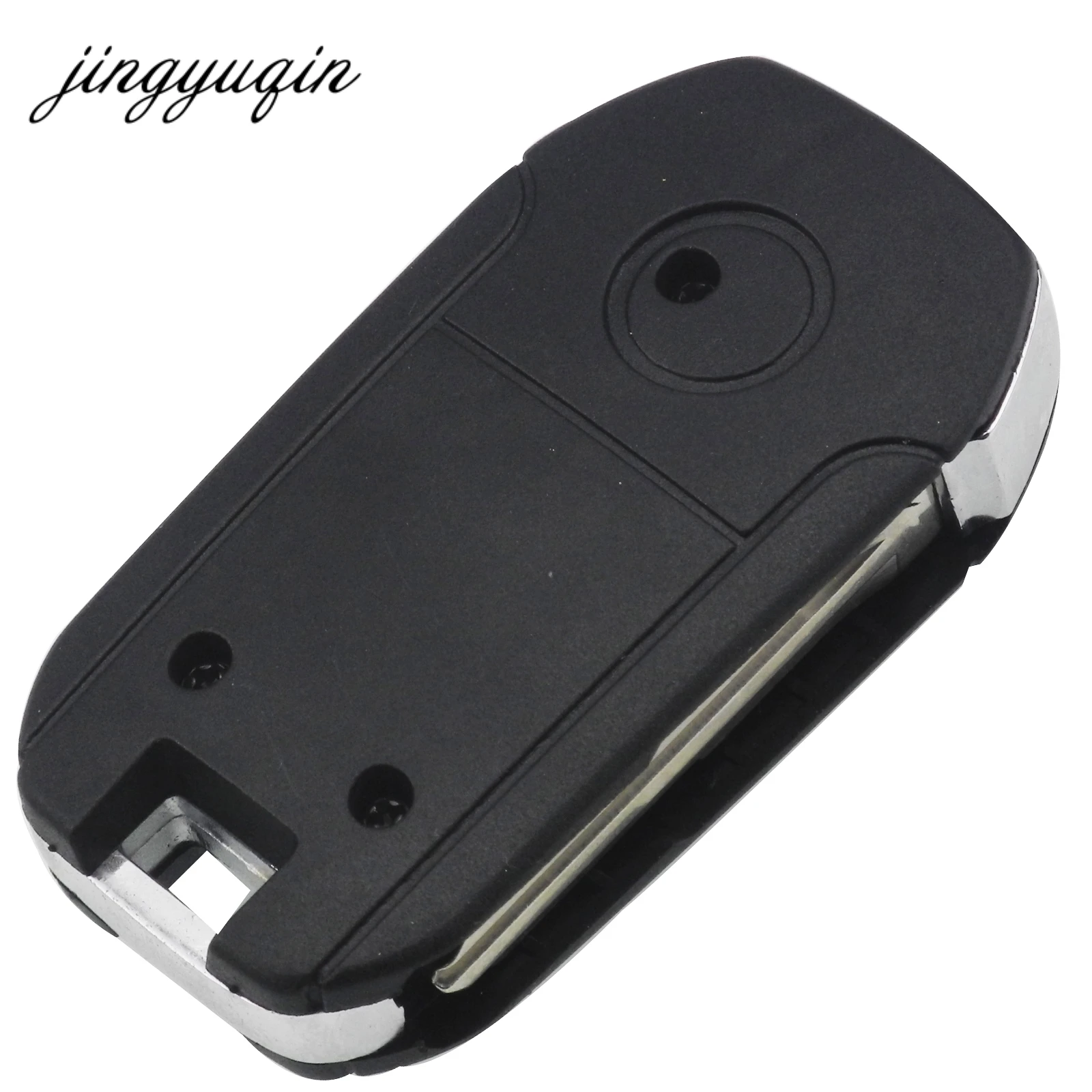 Jingyuqin custodia per chiave a distanza pieghevole pieghevole modificata per Mitsubishi Pajero 2 pulsanti MIT8 lama sinistra sostituzione chiave