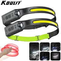 KDULIT LED COB Induction Headlamp USB Rechargeable Lamp with Built-in Battery Camping Fishing Running Headlight Working Lantern