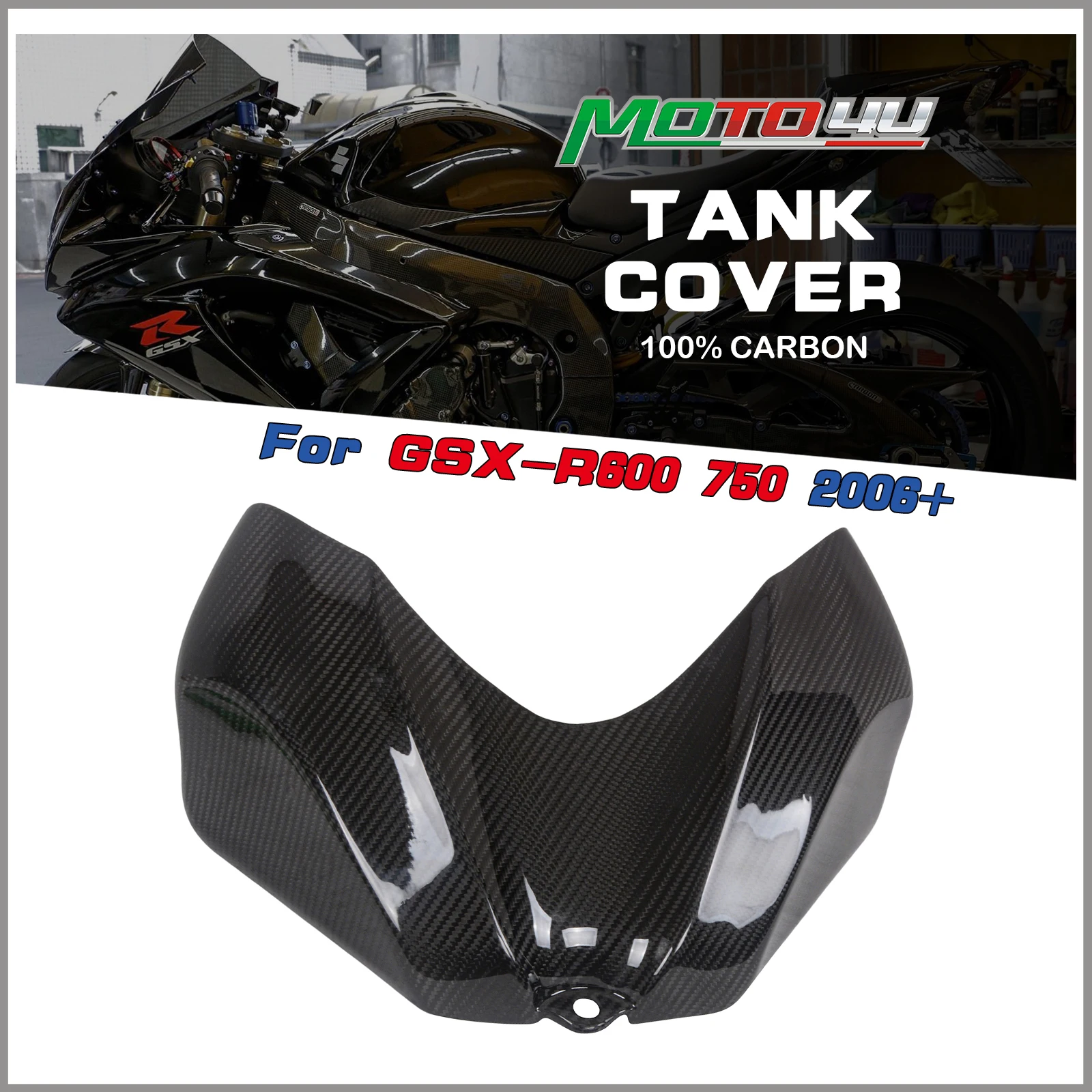 

For Suzuki GSXR600/700 2006 2007 GSX-R 600 100% Carbon Fiber Front Gas Tank Cover Cowl Fairing Pad Motorcycle Modification