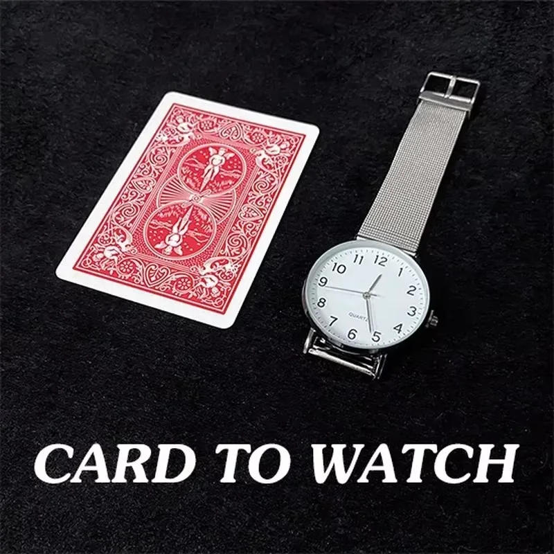 Card To Watch (With Watch) Playing Card Change To Watch Close Up Street Illusion Gimmick Magic Trick Visual Magia Magician Funny