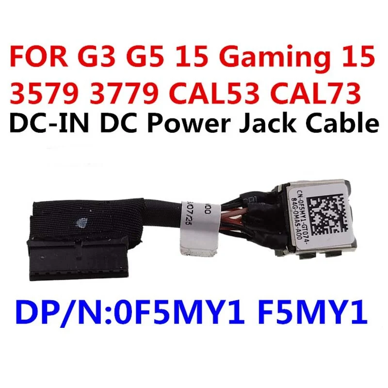 DC IN Cable Power Jack Wire Charging Headband For Dell G3 3579 3779 0F5MY1