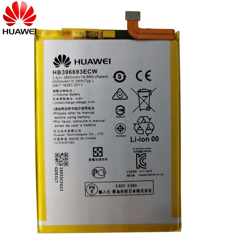 Huawei Original Phone Battery 4000mAh HB396693ECW For Huawei Mate 8 NXT-AL10 NXT-TL00 NXT-CL00 NXT-DL00 Replacement batteries