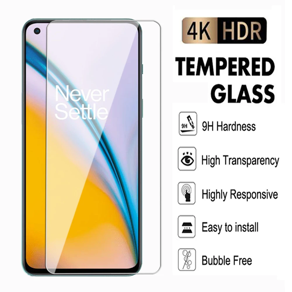 Anti-Burst Tempered Glass For OnePlus Nord CE 2 3 Lite 5G Screen Protecctor OnePlus Nord 2T 3 Full cover Transparent glass Film