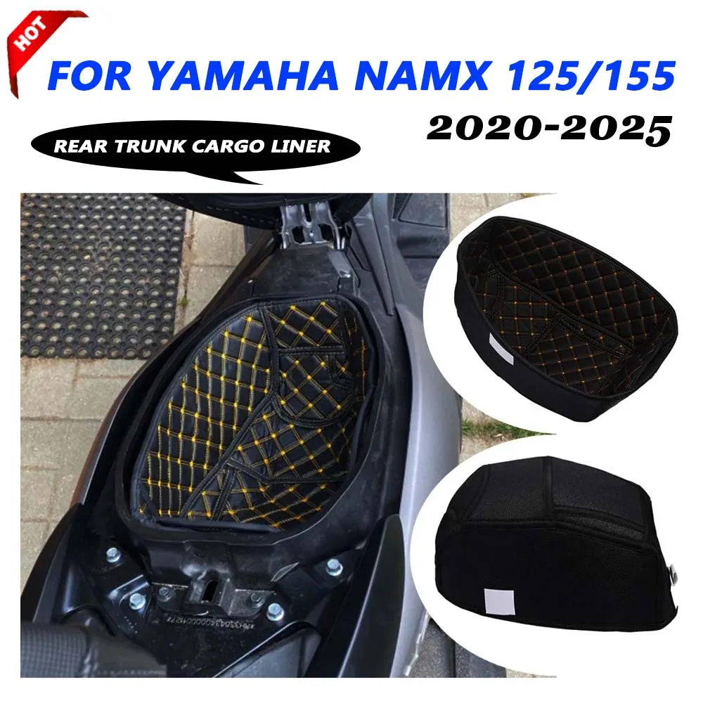 For YAMAHA NMAX155 NMAX125 NMAX 125 155 2015 - 2025 Motorcycle Accessories Storage Box Leather Rear Trunk Cargo Liner Protector