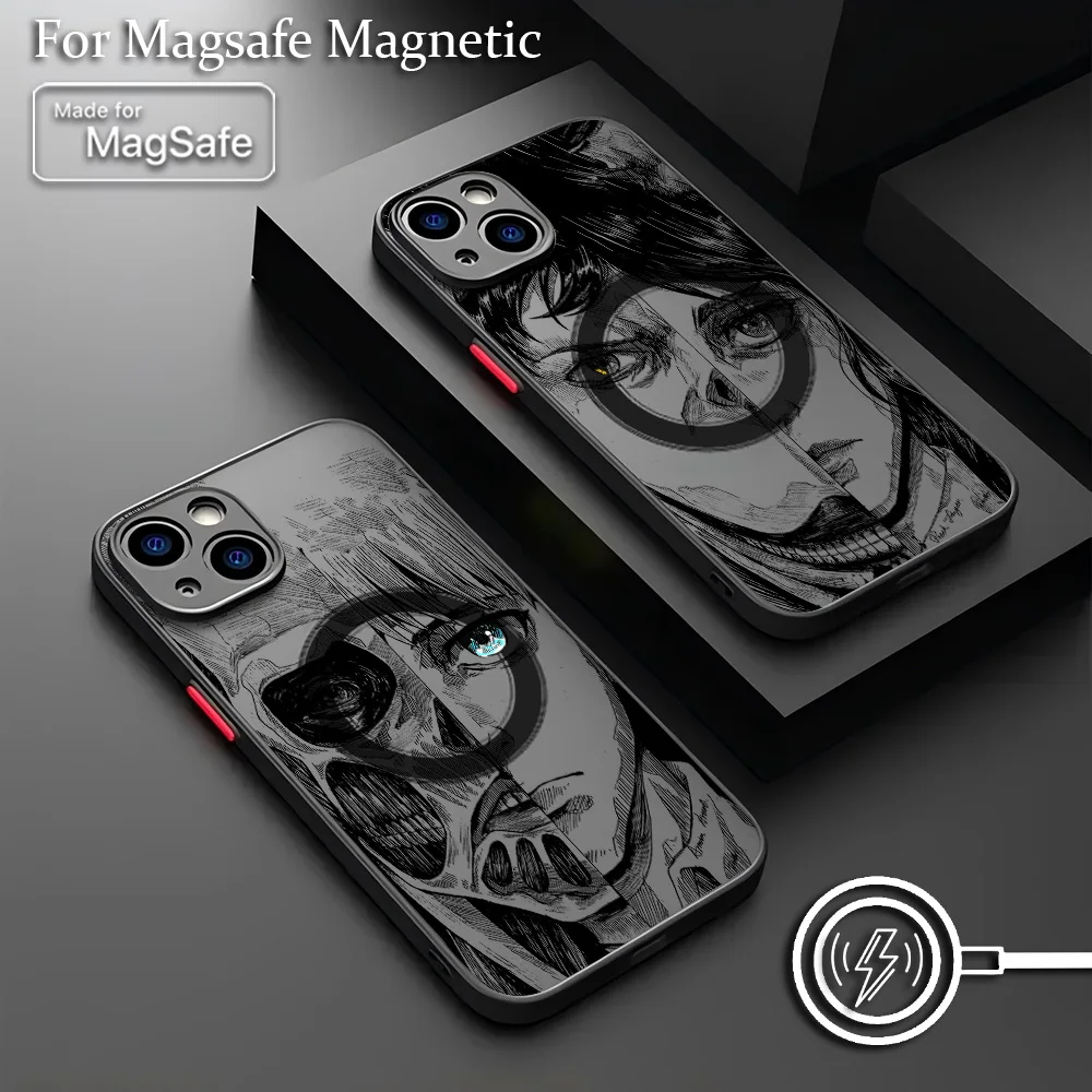 Luxury Hot Anime Attack On Titan Phone Case For Samsung Galaxy S26 S25 S24 S23 S22 S21 S20 FE Plus Ultra 5G Matte Magnetic