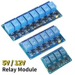 5V 12V  Relay Module1 2 4 6 8 Channel with Optocoupler Relay Output 1 2 4 6 8 Way Relay Module for Arduino in Stock
