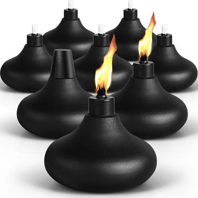 Metal Tabletop Torch Citronella Torches Refill Canister Tabletop Lantern Flame Light Outdoor Flame Torch Light Sturdy Metal