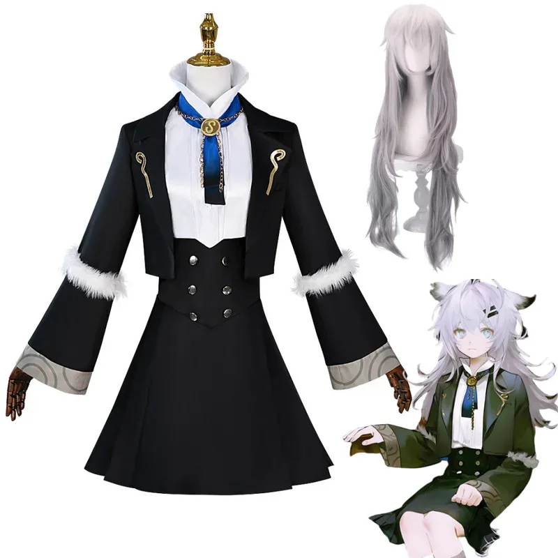 

Game Lappland Cosplay Lappland Costume Wig Sets Halloween Anime Clothes