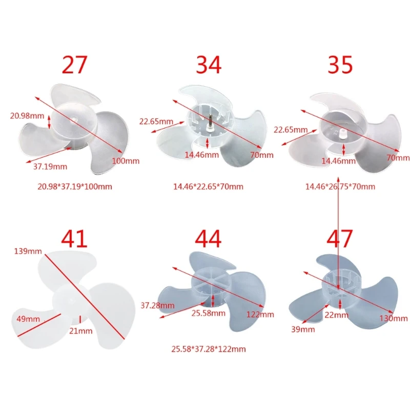 367D Small Power Mini Plastic Fan Blade 3 Leaves For Hairdryer Motor