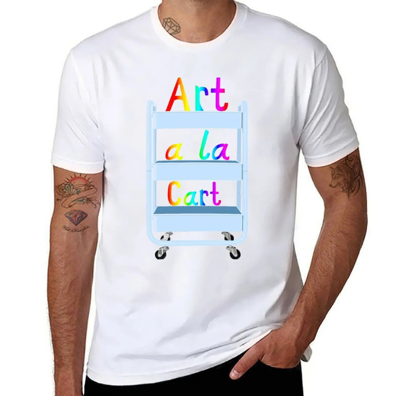 

Rainbow Art A La Cart Teacher T-Shirt men t shirt cotton 100% anime t shirts for man T-Shirt