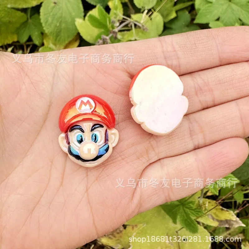 5/10pcs cartoon ornament  through-hole resin bead DIY mobile phone chain keychain car hanging bead pen accessories gift view 4