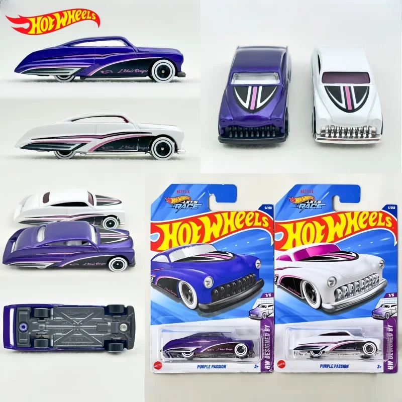

Литая под давлением модель автомобиля из сплава Hot Wheels, новый стиль, Ford Mercury C4982-HYX55, фиолетовая, 25 г, Коллекционная игрушка для мальчиков